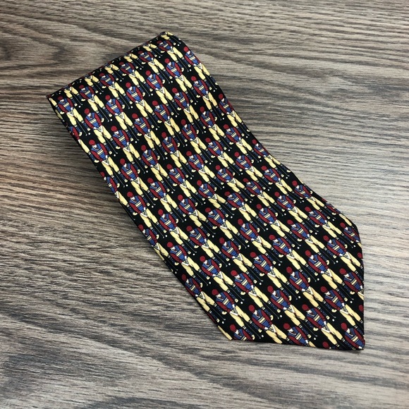 Jack Nicklaus Navy Golfer Golf Pattern Tie - Picture 1 of 4